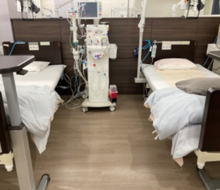 広いベッド間隔（1ｍ以上）